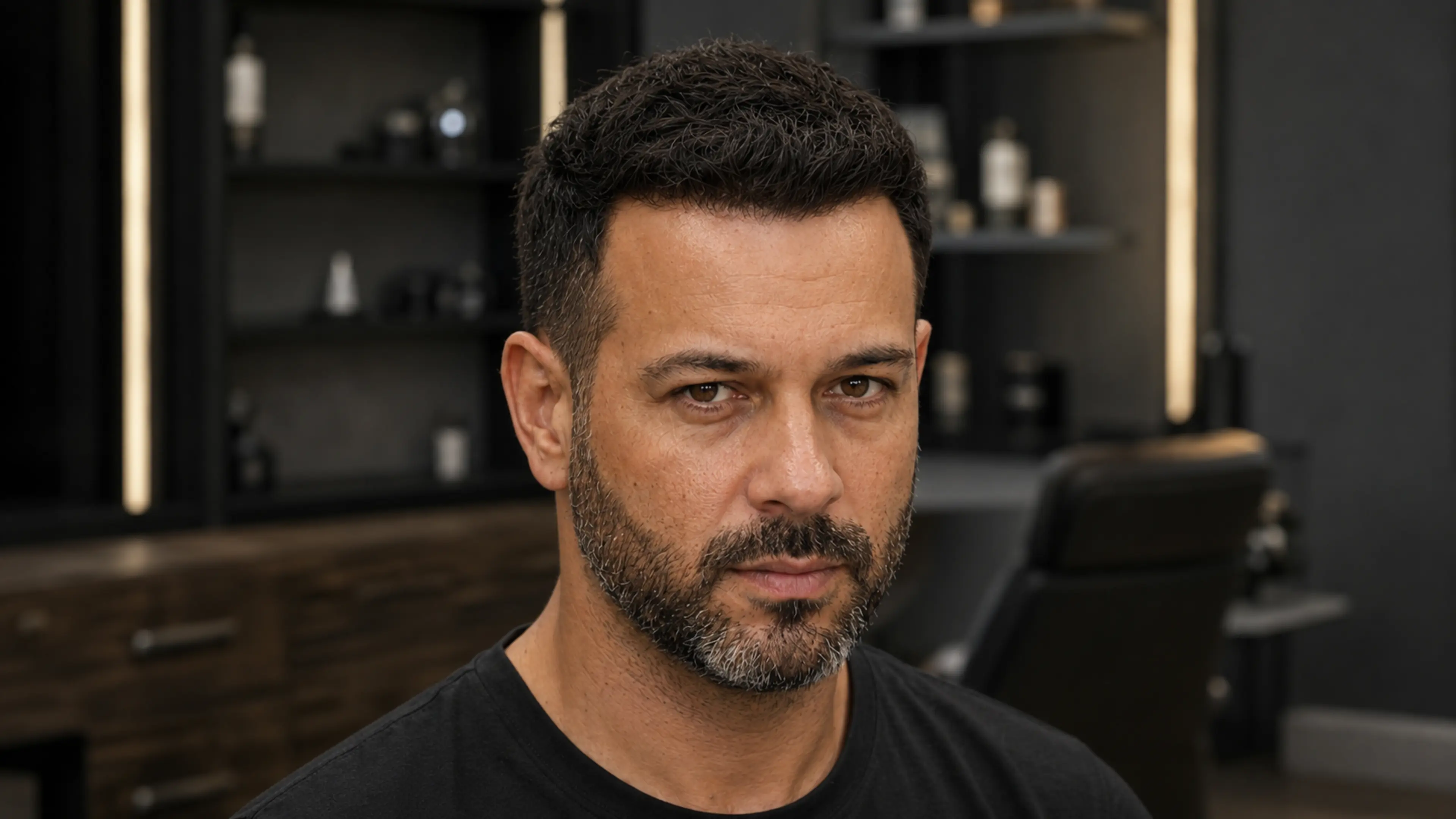 Simulação visual do mesmo cliente em close, com acabamento natural da linha frontal